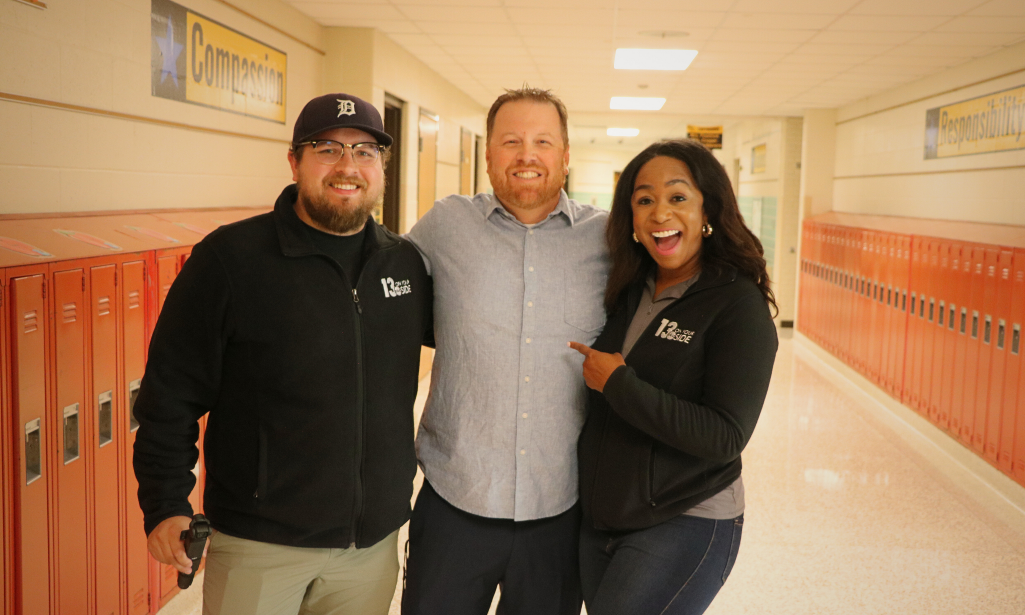 Andrew Szczerowski with staff from 13 On Your Side!