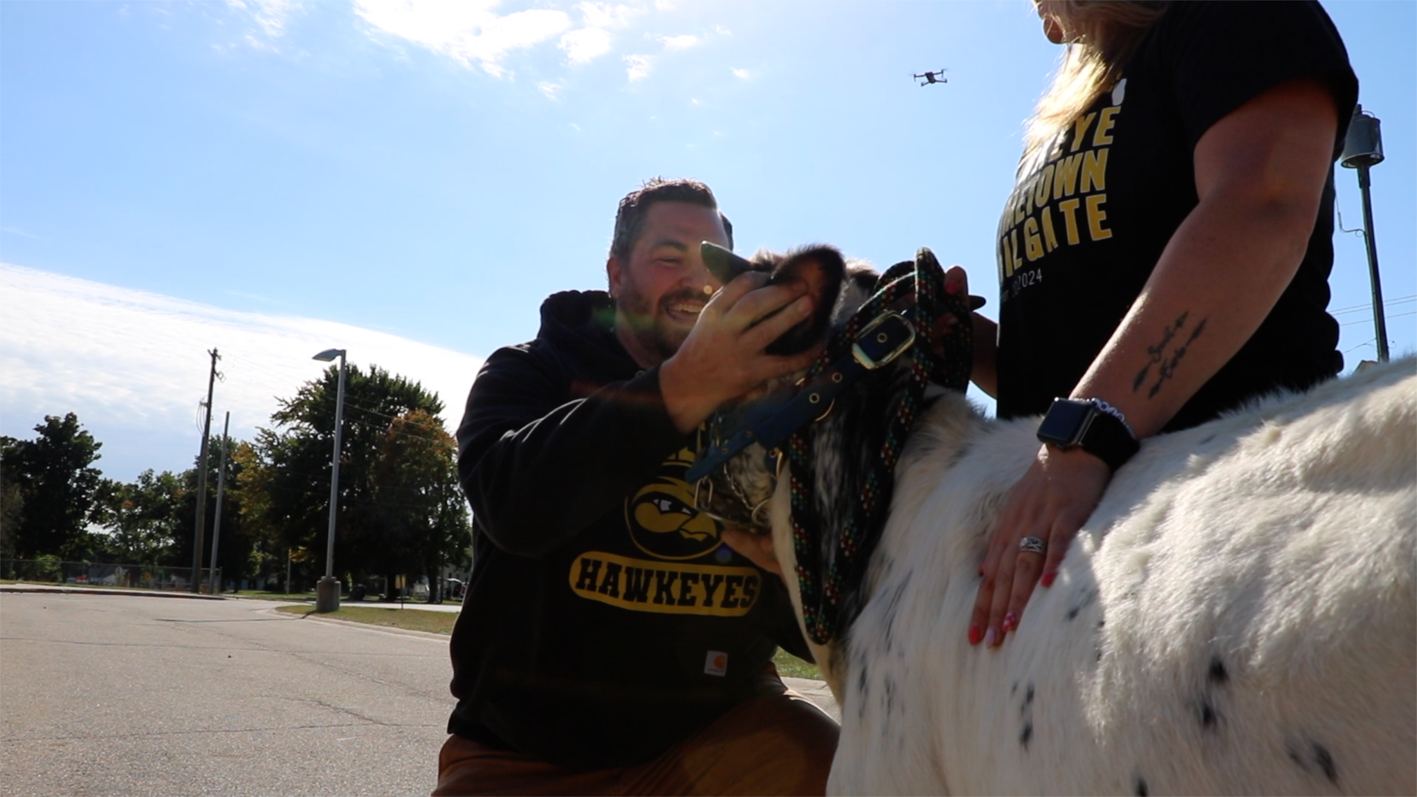Jared Randall kisses cow